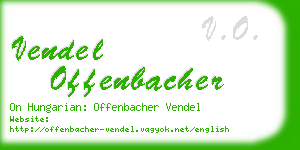 vendel offenbacher business card